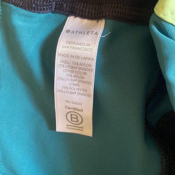 Athleta crunch, 7/8 tight XS, multi colored striped workout leggings - Picture 10 of 12